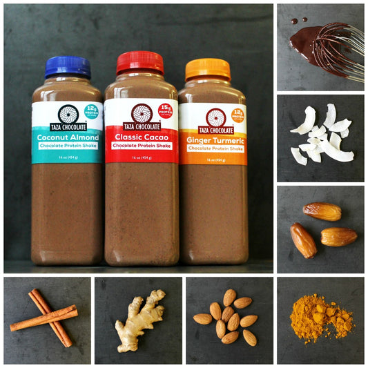 New for 2018: Grab-and-go Chocolate Protein Shakes at The Taza Chocolate Bar!