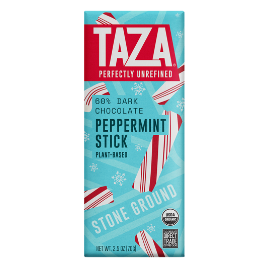 Taza Peppermint Stick dark chocolate bar