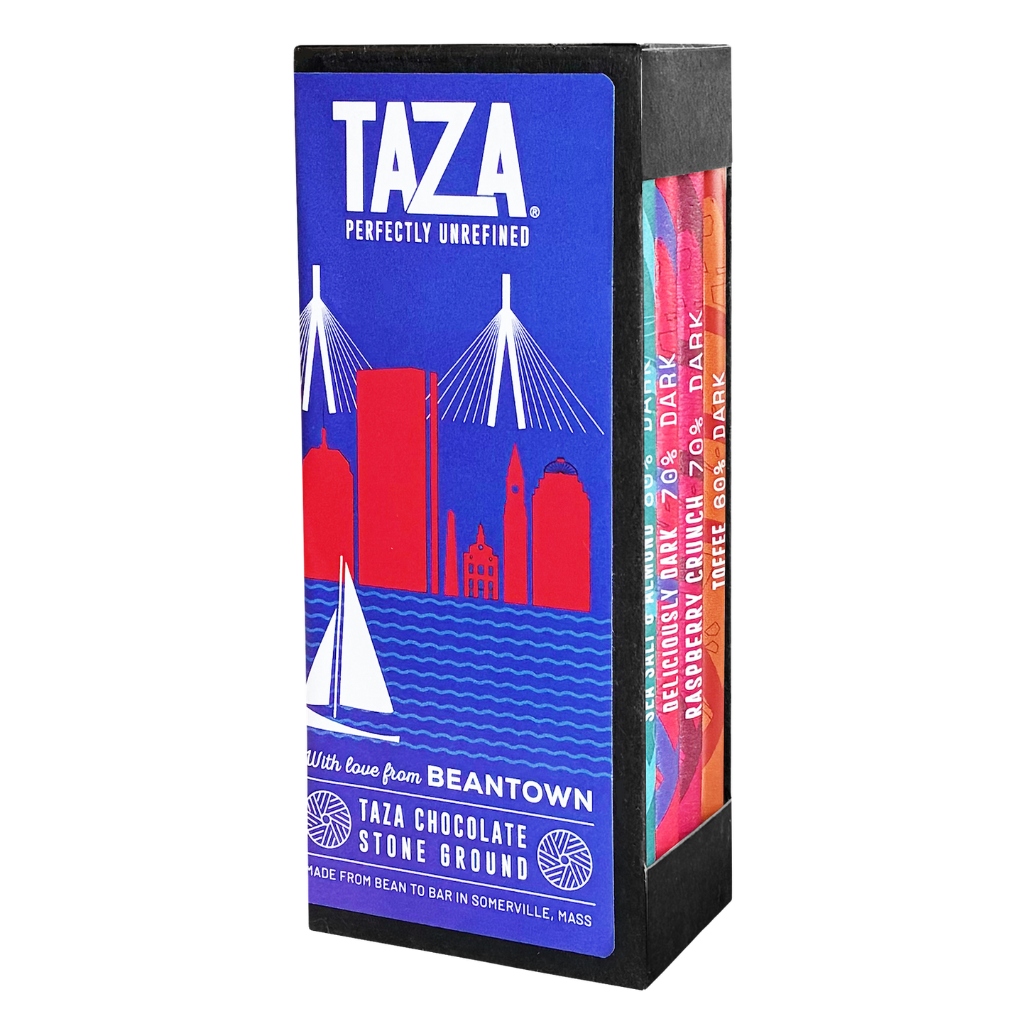 Taza Beantown 4-Bar Bundle - dark chocolate gift
