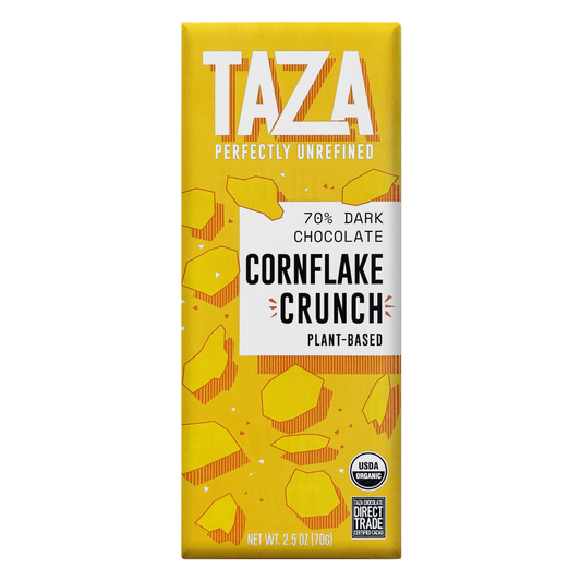 Taza Chocolate 70% dark Cornflake Crunch Bar