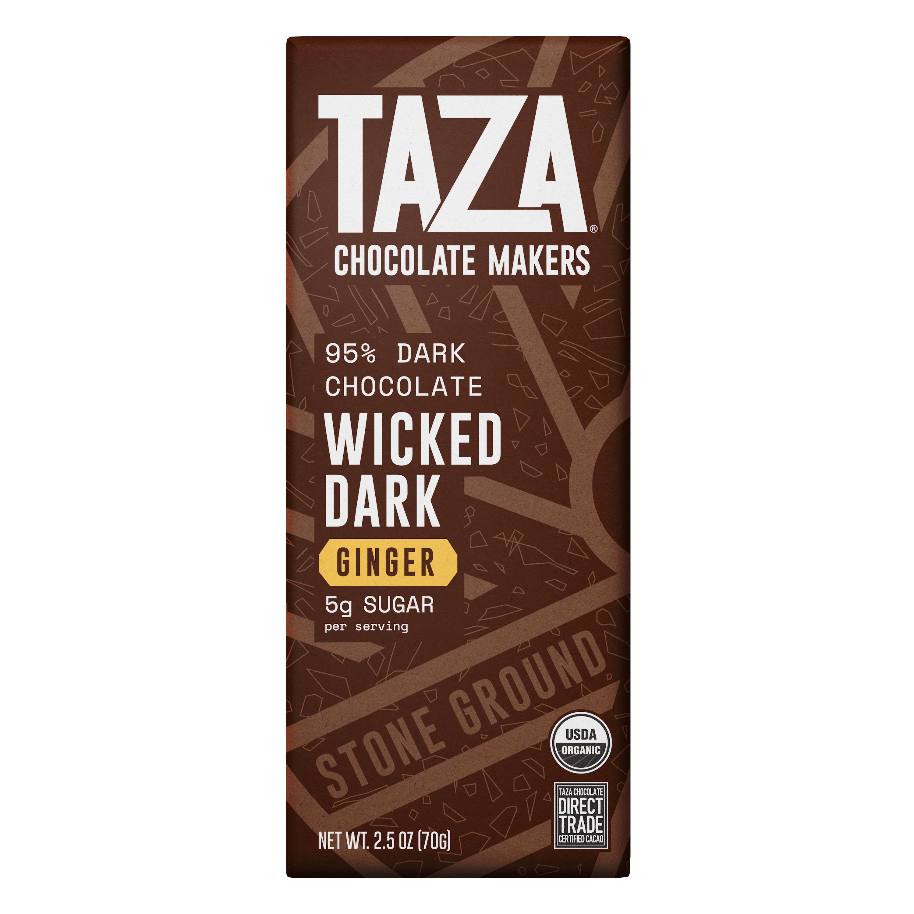 Taza 95% Wicked Dark Chocolate Bar with Ginger – Taza Chocolate