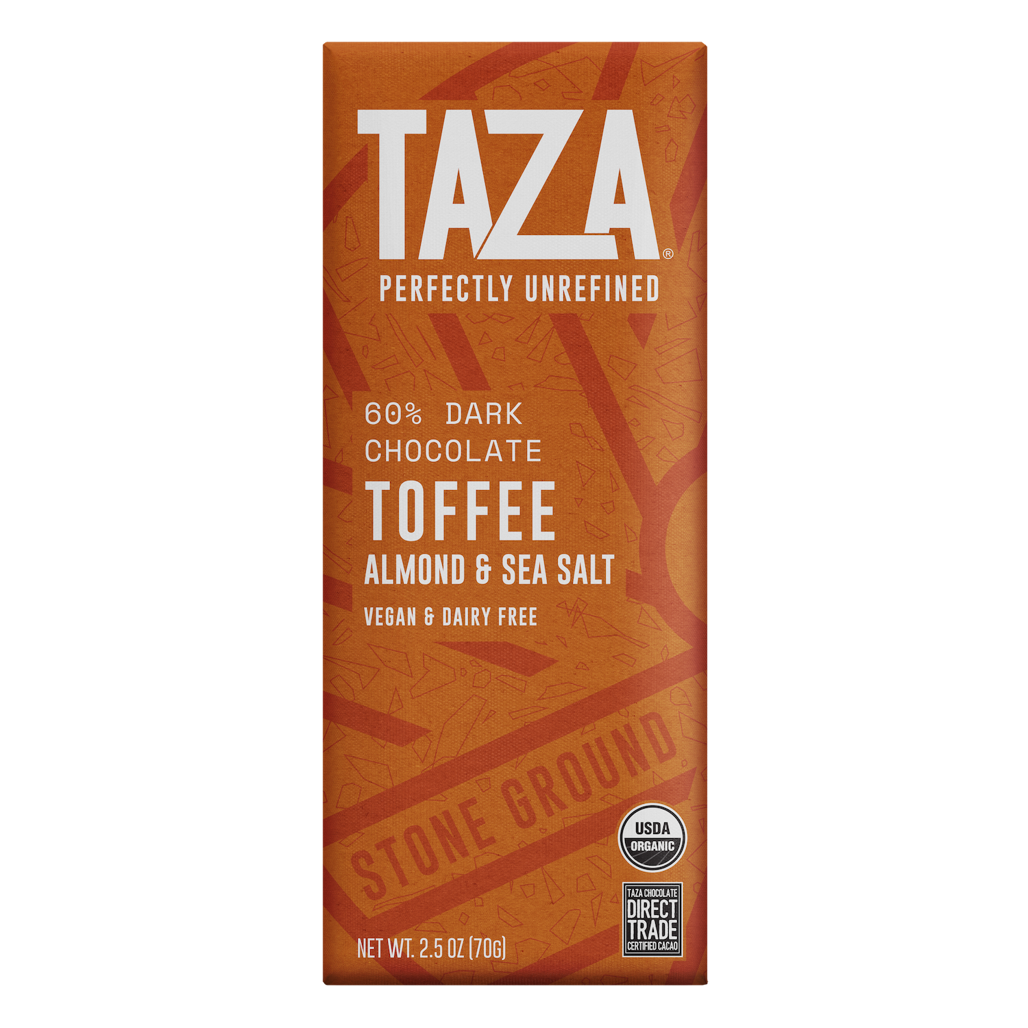 Taza 60% cacao Toffee Almond & Sea Salt chocolate bar