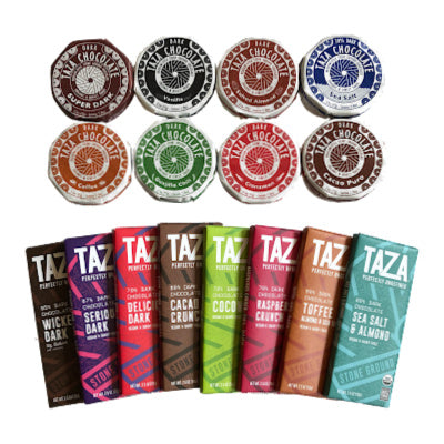 Taza Perfectly Refined Gift Box - photo of individual chocolate items inside