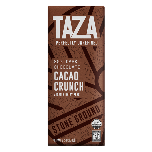 Taza 80% dark Cacao Crunch chocolate bar