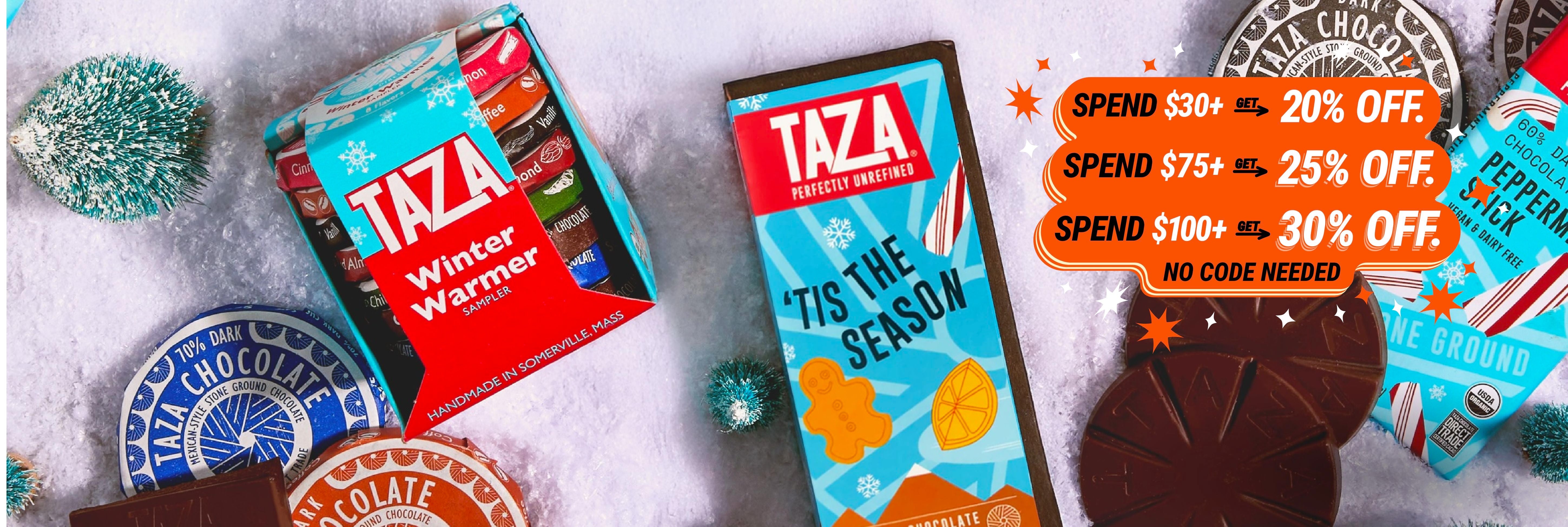 Spend $30+ to get 20% off. Spend $75+ to get 25% off. Spend $100+ to get 30% off. No code needed.