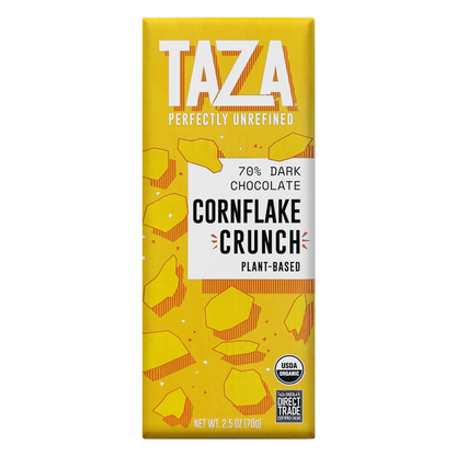 Taza Chocolate 70% dark Cornflake Crunch Bar