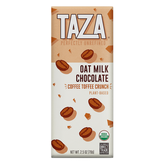 Taza Oat Milk Chocolate Bar with Coffee Toffee Crunch 