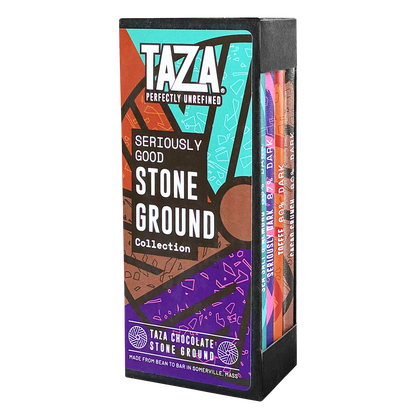 Taza Seriously Good Stone Ground 4-Bar bundle - dark chocolate gift