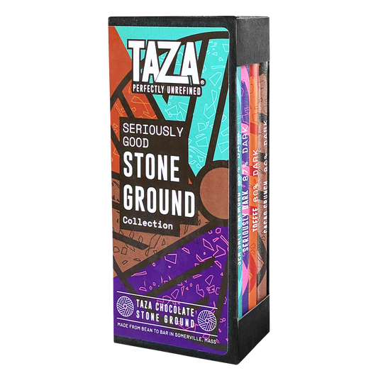 Taza Seriously Good Stone Ground 4-Bar bundle - dark chocolate gift