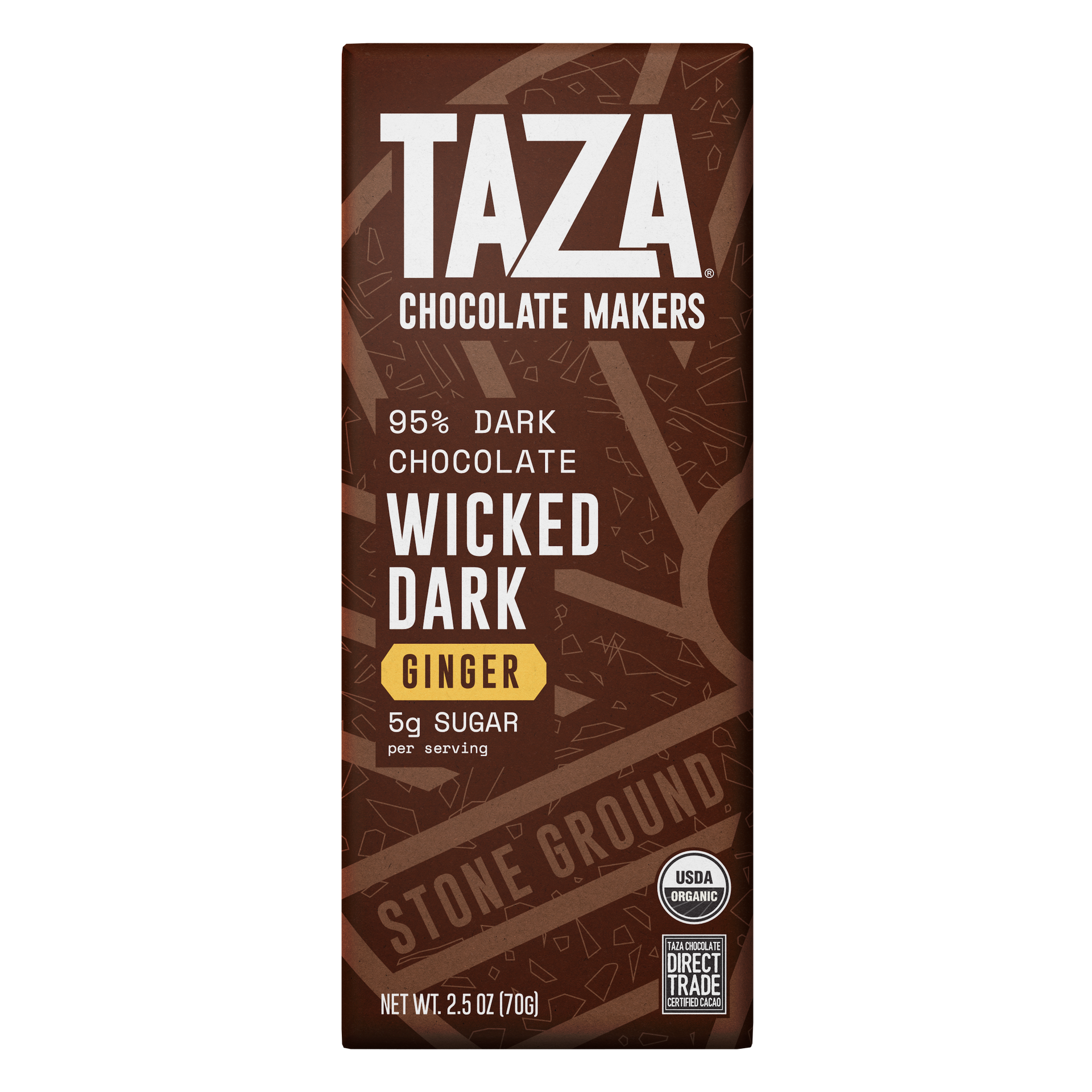 Taza 95% Wicked Dark Chocolate Bar with Ginger – Taza Chocolate
