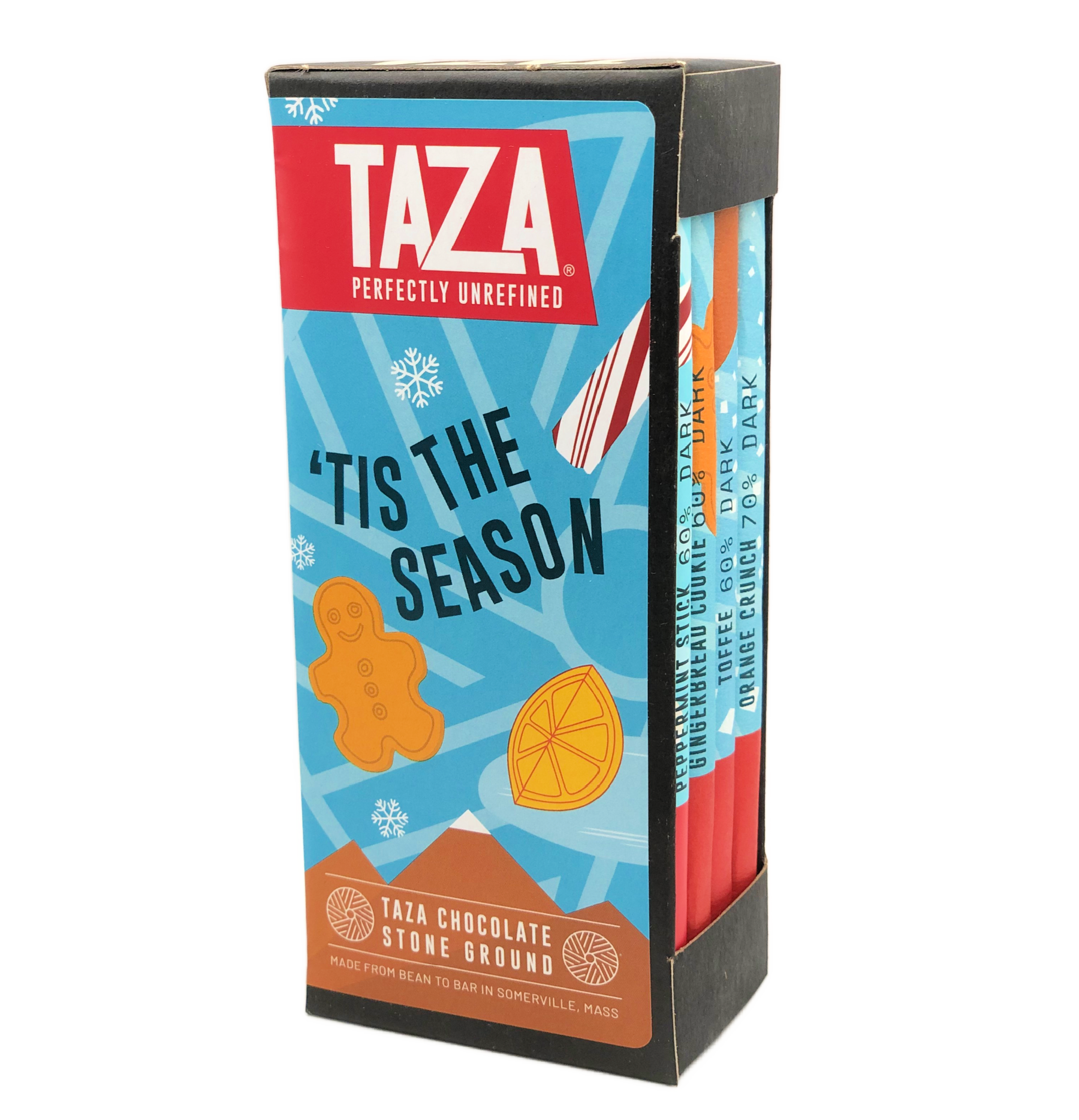 Taza Holiday 4-Bar Bundle dark chocolate gift