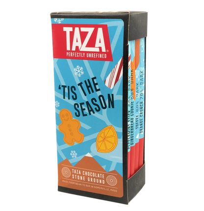 Taza Holiday 4-Bar Bundle dark chocolate gift
