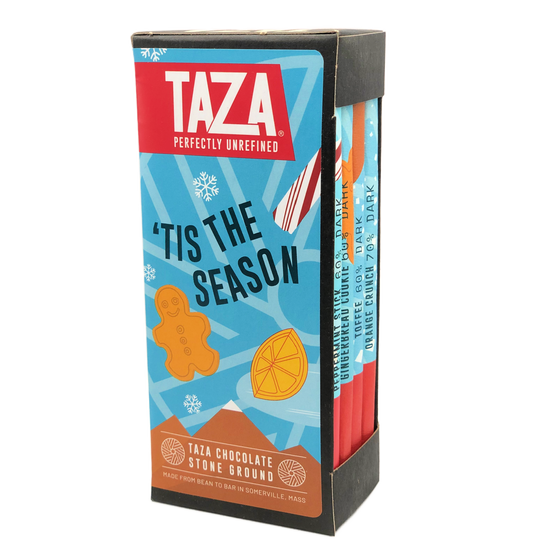 Taza Holiday 4-Bar Bundle dark chocolate gift