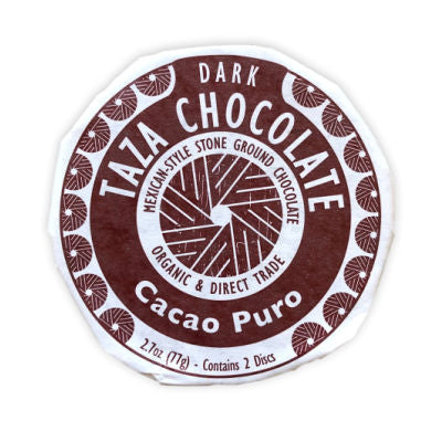 70% dark Cacao Puro Mexican style chocolate disc