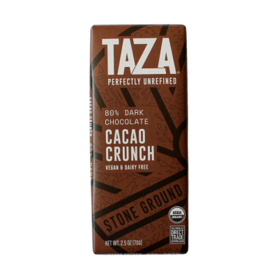 Taza 80% dark Cacao Crunch chocolate bar
