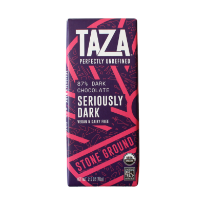 Taza 87% cacao Seriously Dark chocolate bar