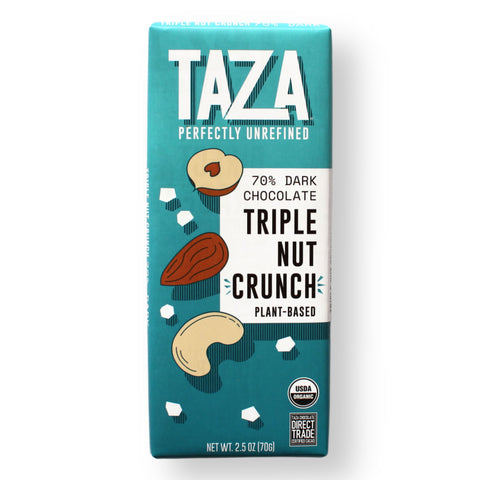 Taza Chocolate 70% dark Triple Nut Crunch Bar