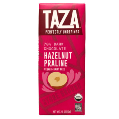 Taza Valentine's Day Hazelnut Praline chocolate Bar